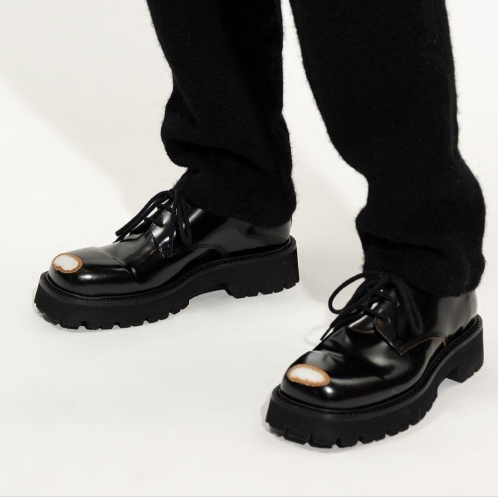 Maison Margiela MM6 toe scuff derby shoes size 36 BNWOB